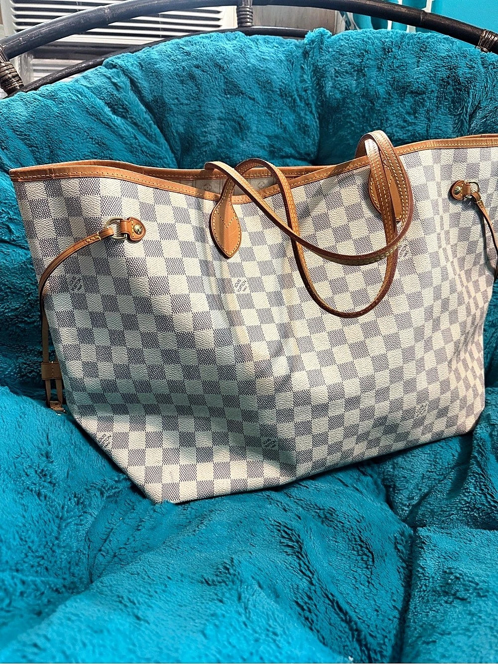 Louis Vuitton Neverfull GM - Damier Azur Pre loved NO pouch wallet inside